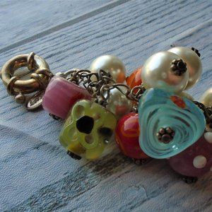 Viintage Ginny art glass bead chain pull